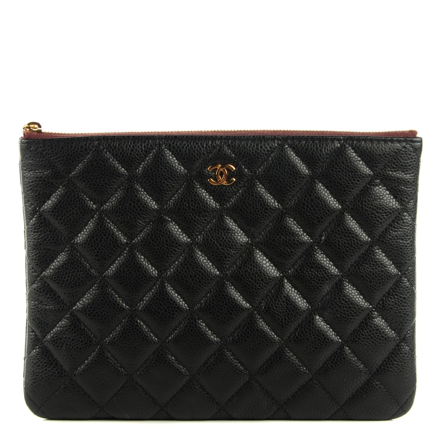 Caviar Quilted Medium Cosmetic Case Black