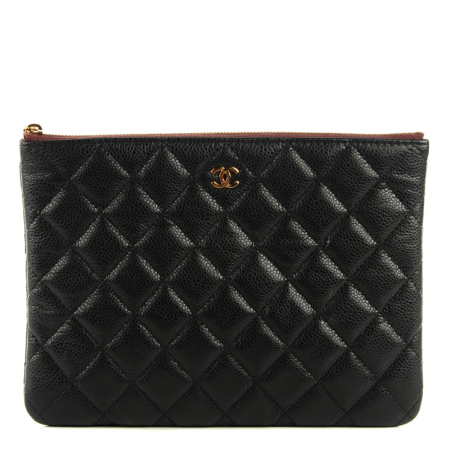 Chanel Caviar Quilted Medium Cosmetic Case Black 1 of 8