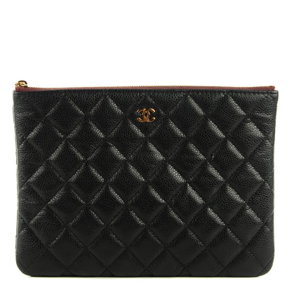Chanel Caviar Quilted Medium Cosmetic Case Black 1 of 8