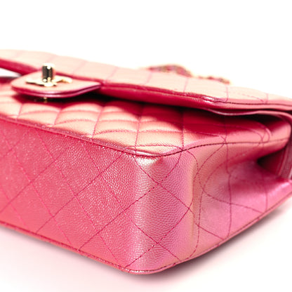 Chanel Iridescent Caviar Quilted Medium Double Flap Pink 9 of 9