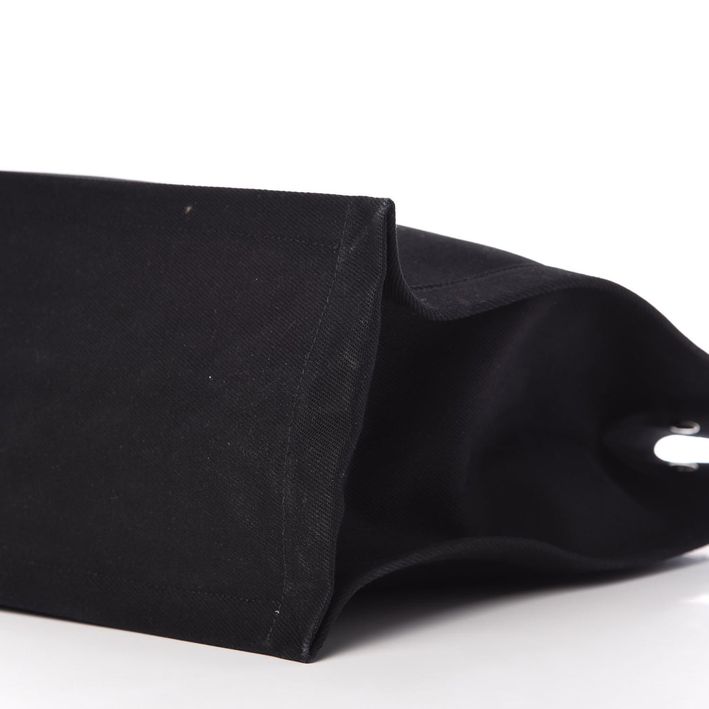 Linen Calfskin Rive Gauche Tote Black