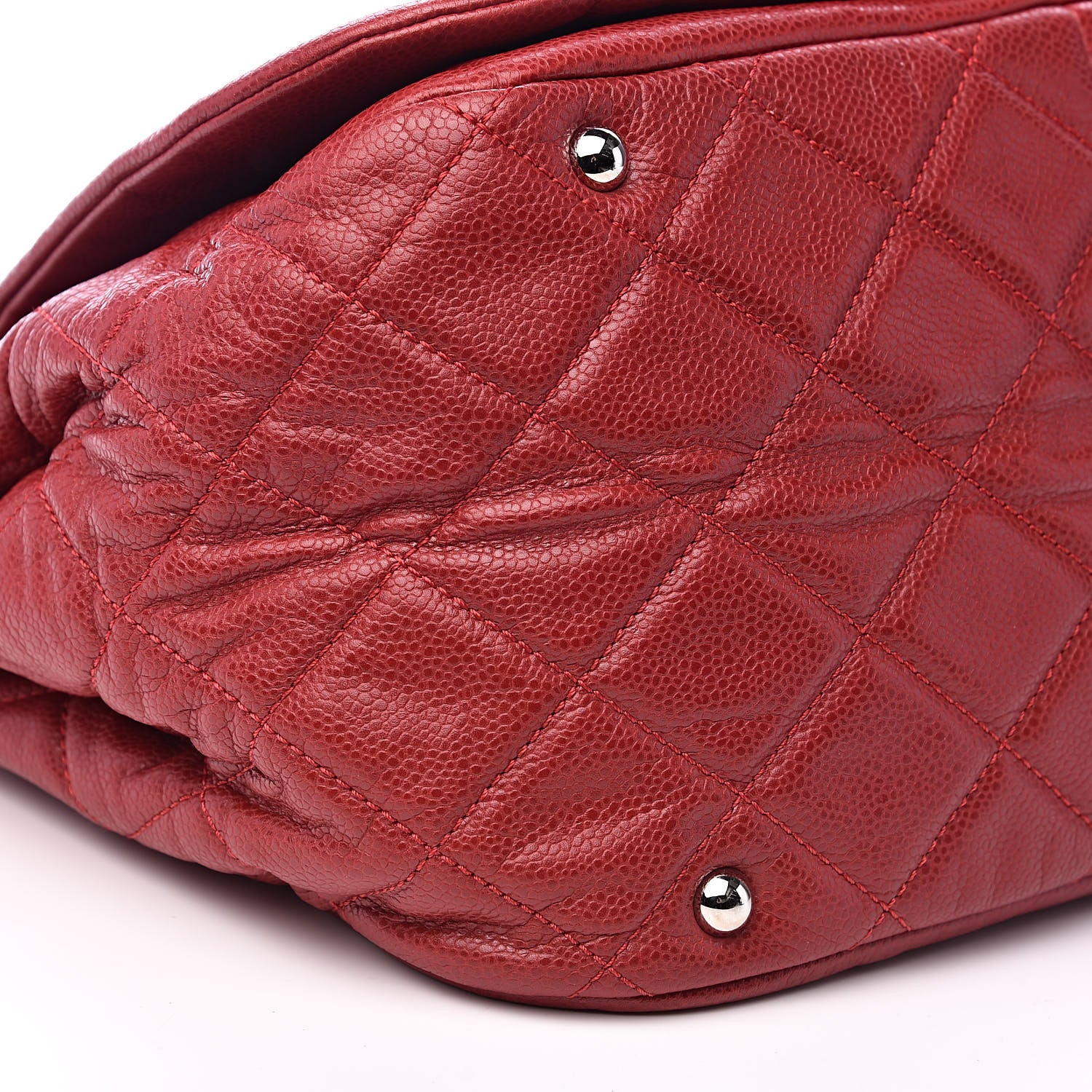 Chanel Caviar Timeless CC Accordion Flap Red 8 of 12