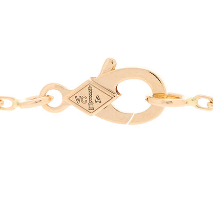 Van Cleef & Arpels 18K Rose Gold Diamond Vintage Alhambra Pendant Necklace 5 of 7