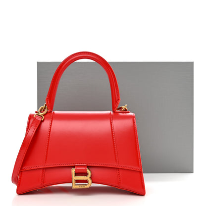 Balenciaga Shiny Box Calfskin Small Hourglass Top Handle Bag Bright Red 11 of 11