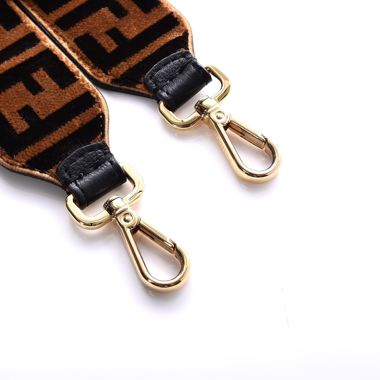Fendi Velvet Tapestry FF Strap You Tobacco 3 of 9