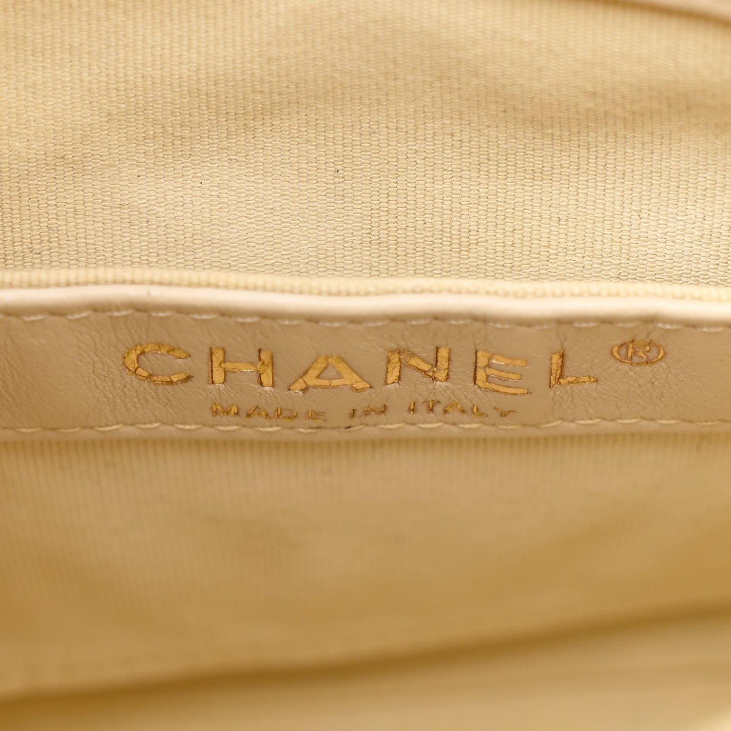 Chanel Lambskin Bucket Chain Drawstring Bag Beige 6 of 10