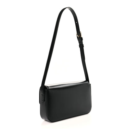 Celine Shiny Calfskin Triomphe Shoulder Bag Black 3 of 9