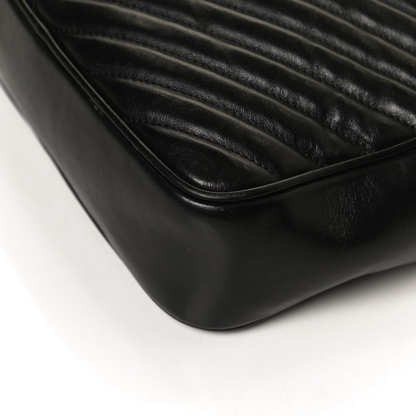 Calfskin Matelasse Monogram Lou Camera Bag Black