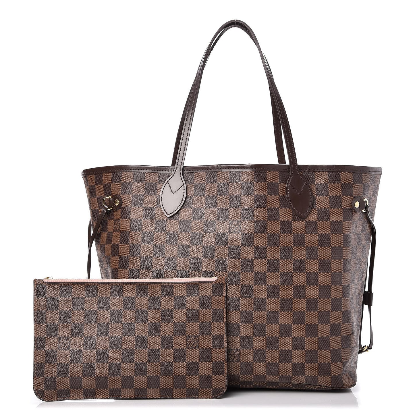 Damier Ebene Neo Neverfull MM Rose Ballerine