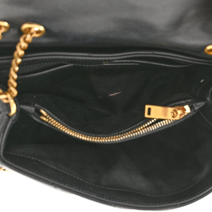Saint Laurent Calfskin Y Quilted Monogram Small Loulou Chain Satchel Black 4 of 14