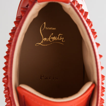 Christian Louboutin Calfskin Louis Spikes Flat Mens Sneakers 44.5 Capucine 8 of 9