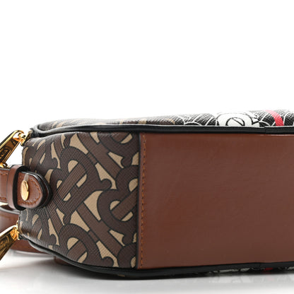 Burberry E-Canvas Monogram Stripe Micro Camera Bag Bridle Brown 9 of 10
