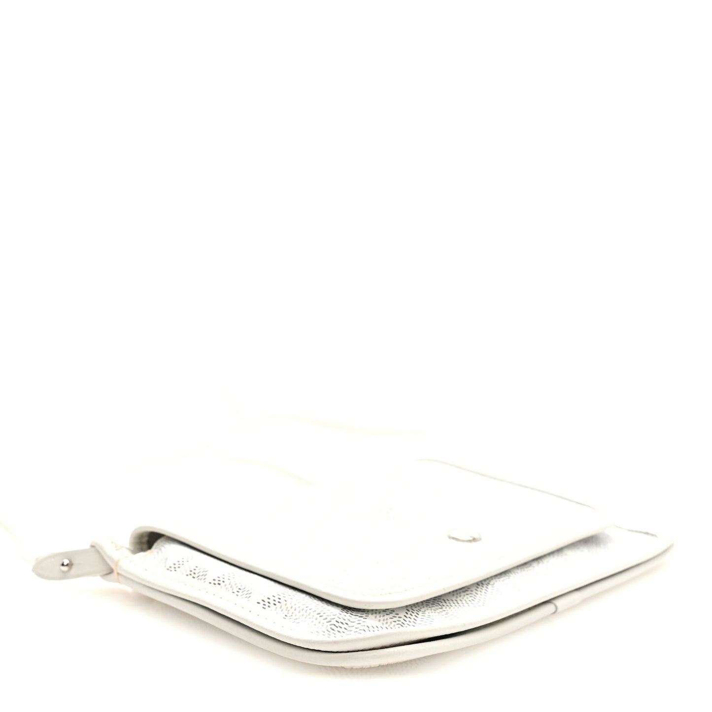 Goyardine Plumet Wallet Clutch White