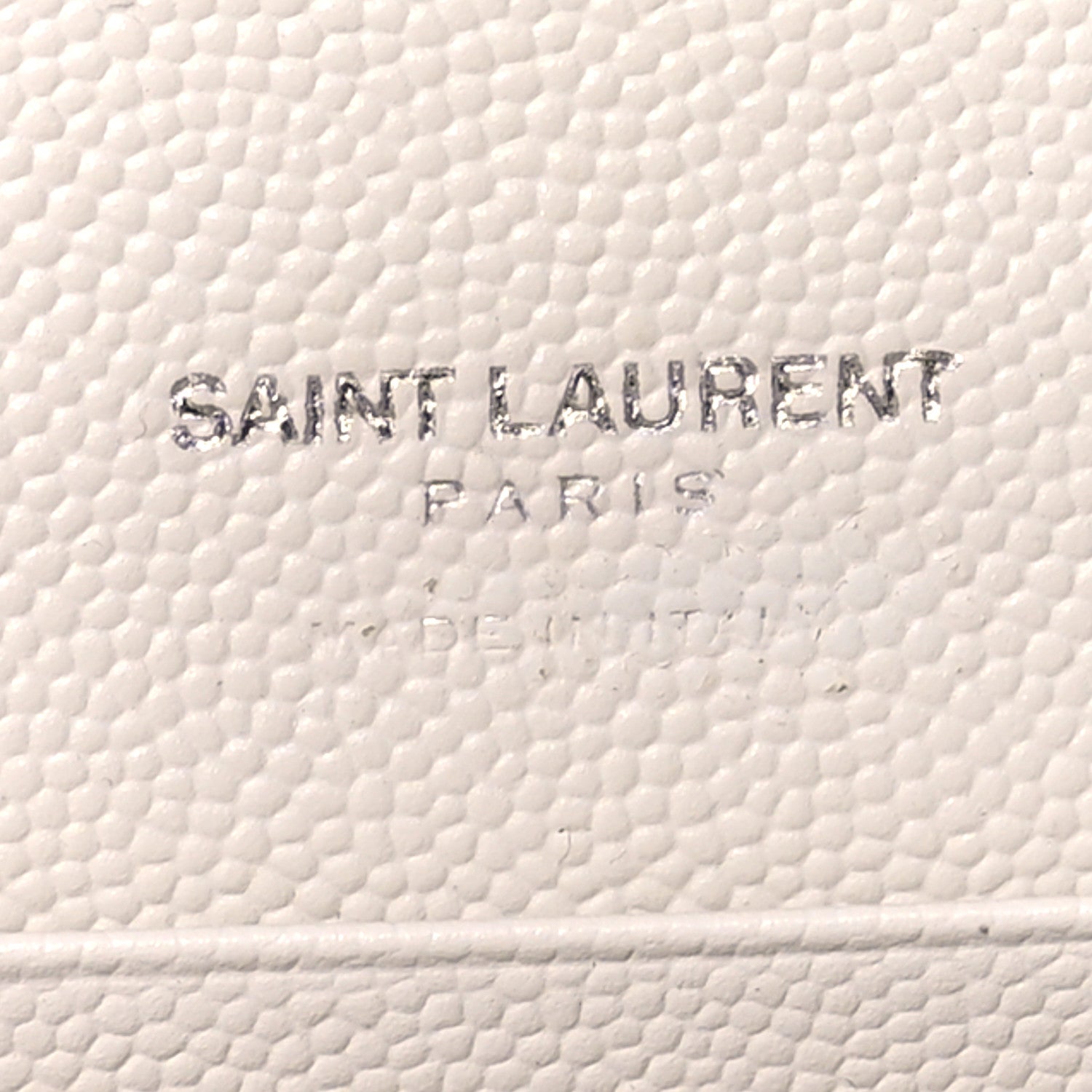 Saint Laurent Grain De Poudre Matelasse Chevron Small Monogram Envelope Wallet Crema Soft 6 of 9