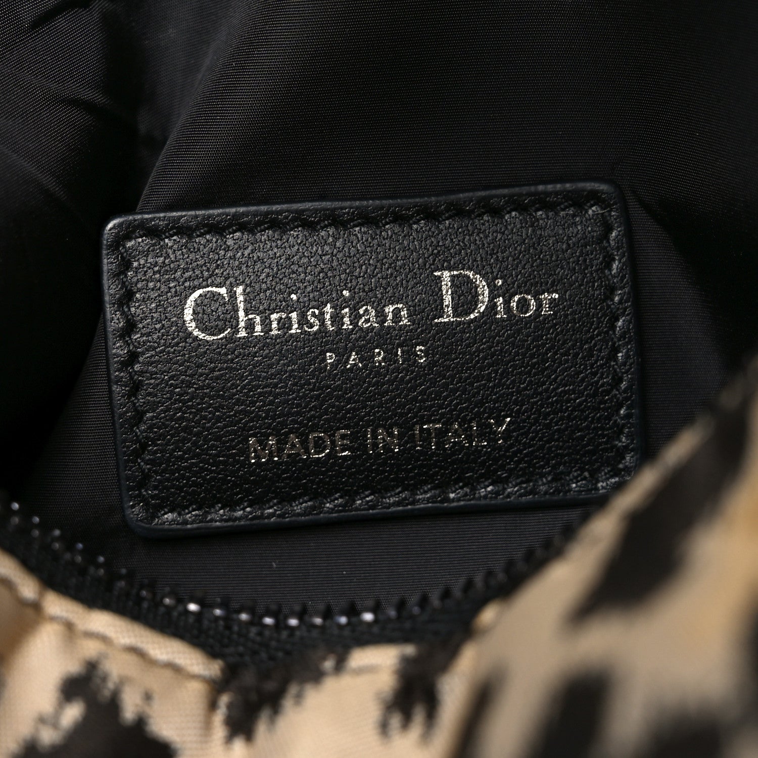 Christian Dior Canvas Mizza Embroidered Leopard DiorTravel Nomad Pouch Beige 6 of 10