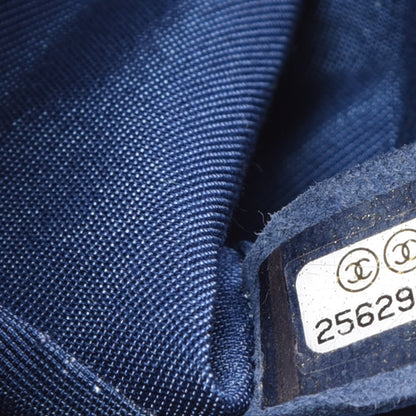 Chanel Cotton Tweed Denim Medium Boy Flap Light Green Light Blue 9 of 9