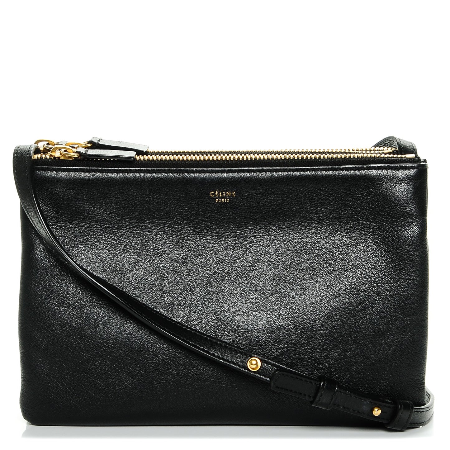 Lambskin Small Trio Crossbody Bag Black