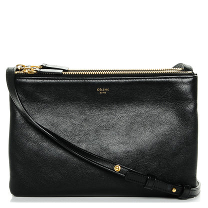 Celine Lambskin Small Trio Crossbody Bag Black 1 of 6