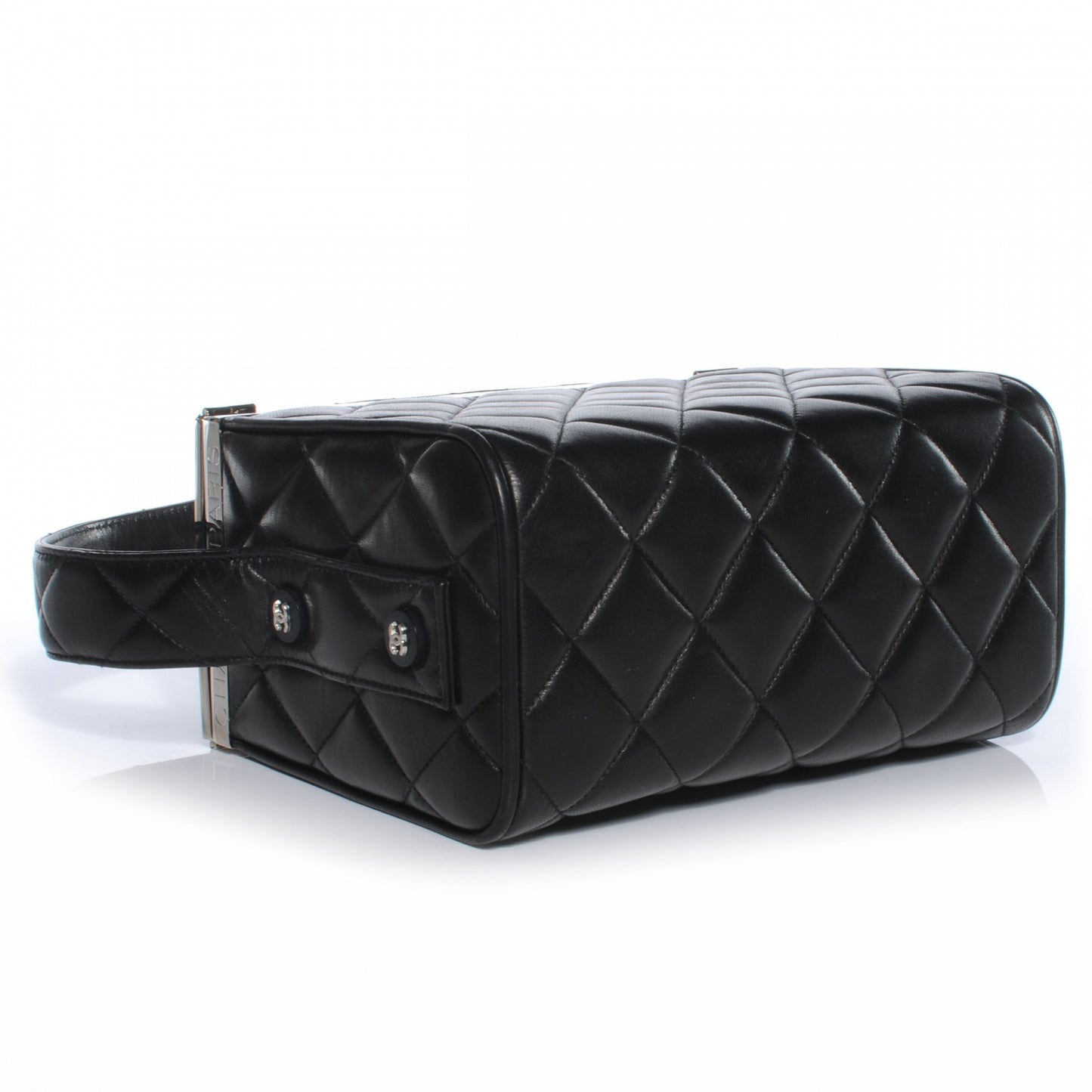 Lambskin Quilted Box Bag Black