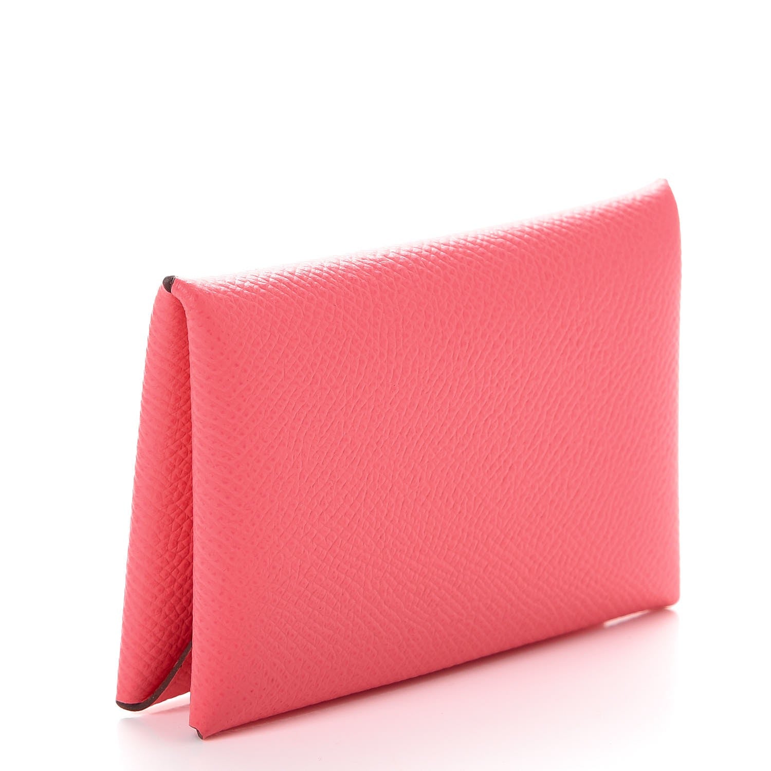 Hermes Epsom Calvi Card Case Rose Azalee 3 of 8