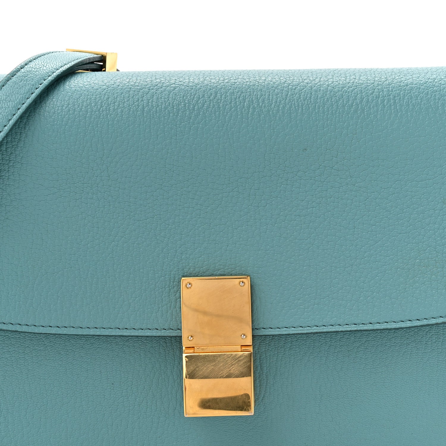 Celine Goatskin Medium Classic Box Flap Bag Antarctic 9 of 18