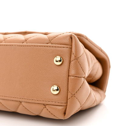 Chanel Caviar Lizard Embossed Quilted Extra Mini Coco Handle Flap Brown 10 of 10