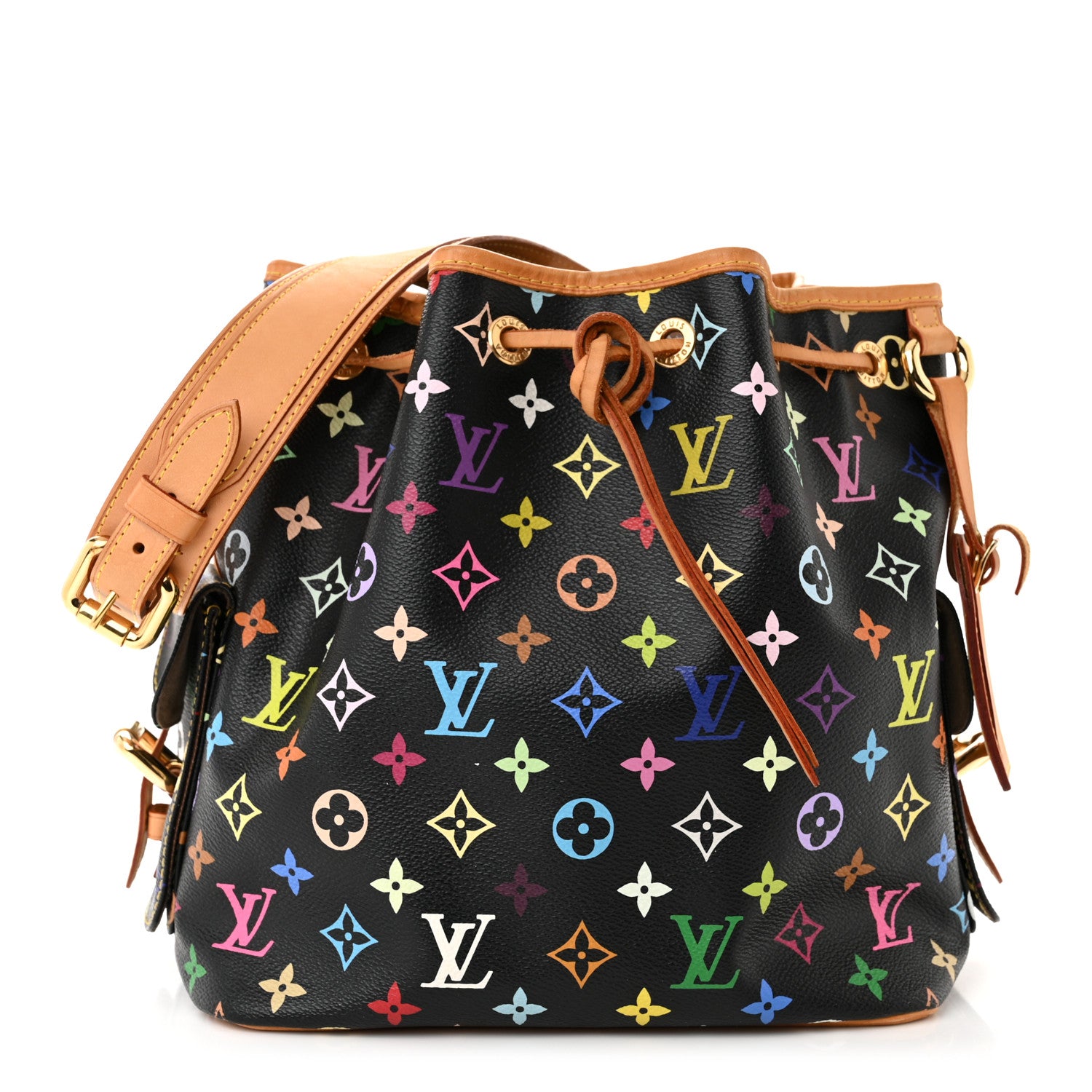 Louis Vuitton Monogram Multicolor Petit Noe Black 1 of 10