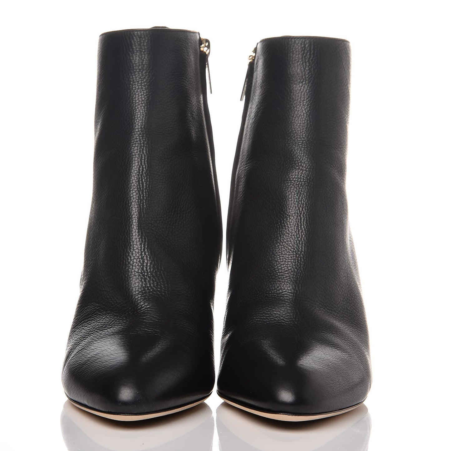 Grainy Calfskin Autumn 65 Ankle Boots 38 Black