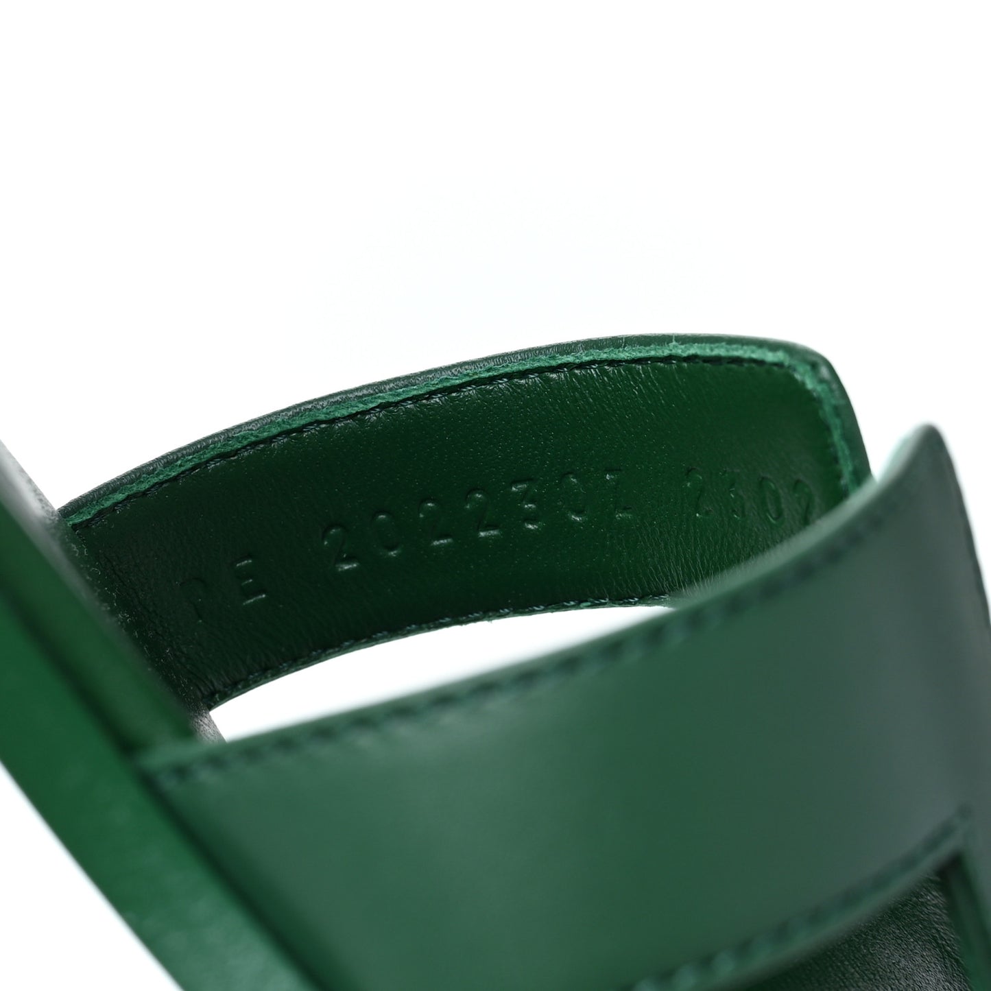 Calfskin Oran Sandals 36 Vert Electrique