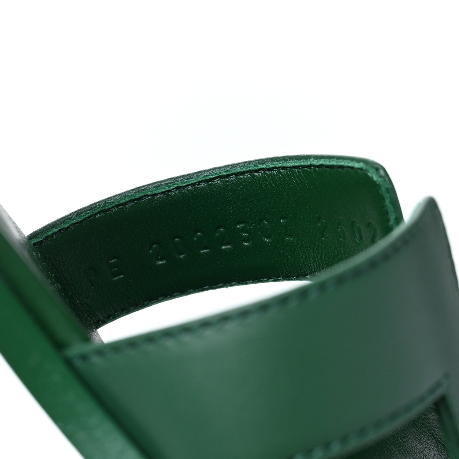 Hermes Calfskin Oran Sandals 36 Vert Electrique 8 of 8