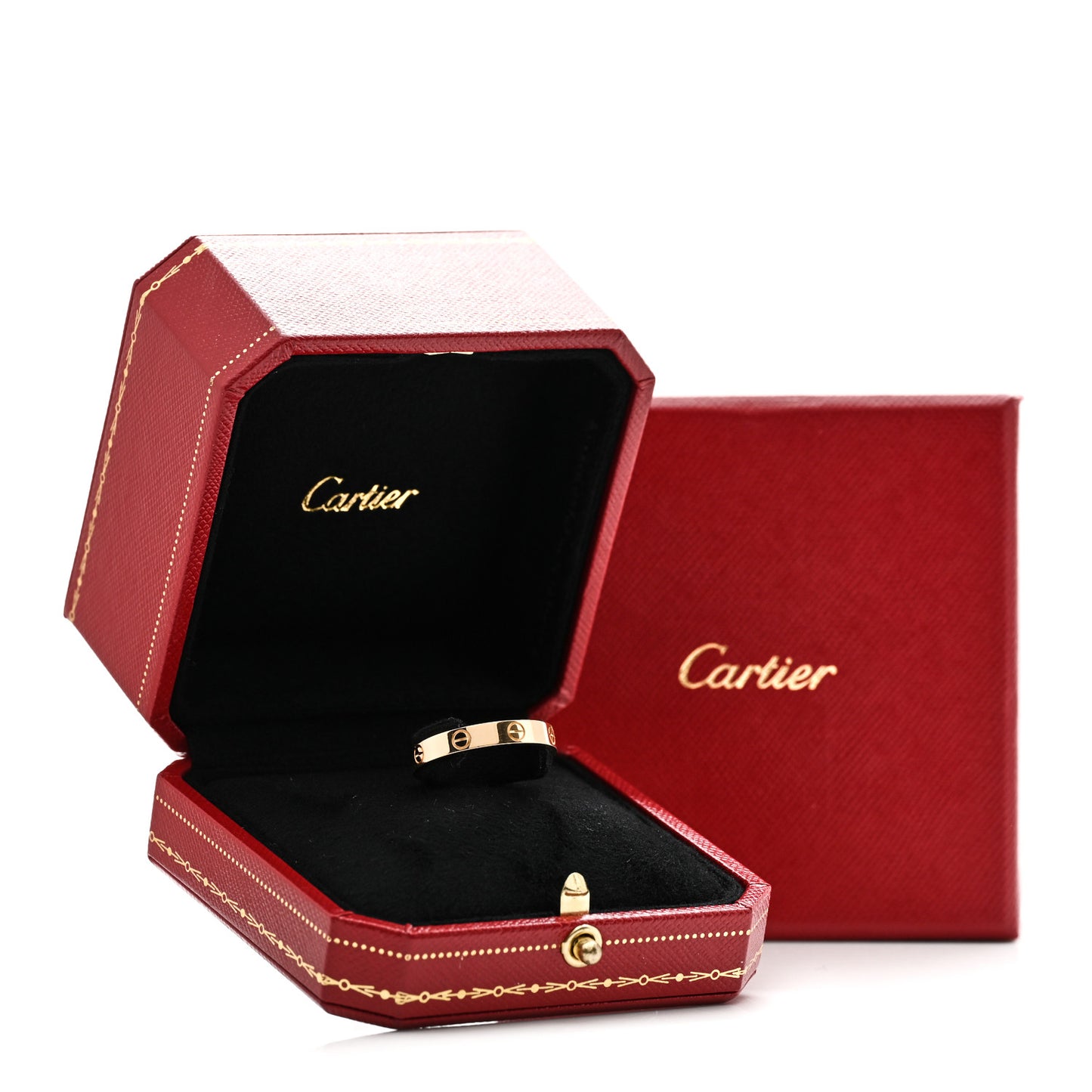 18K Yellow Gold 3.5mm LOVE Wedding Band Ring 62 10