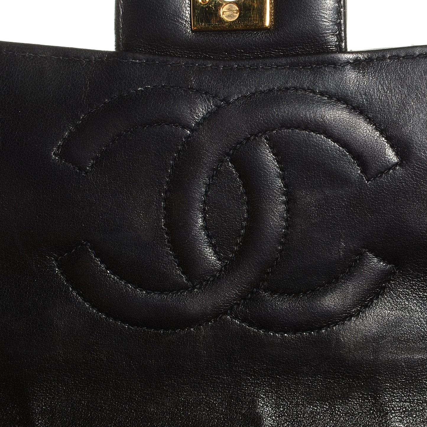 Patent Leather Flap Backpack Black