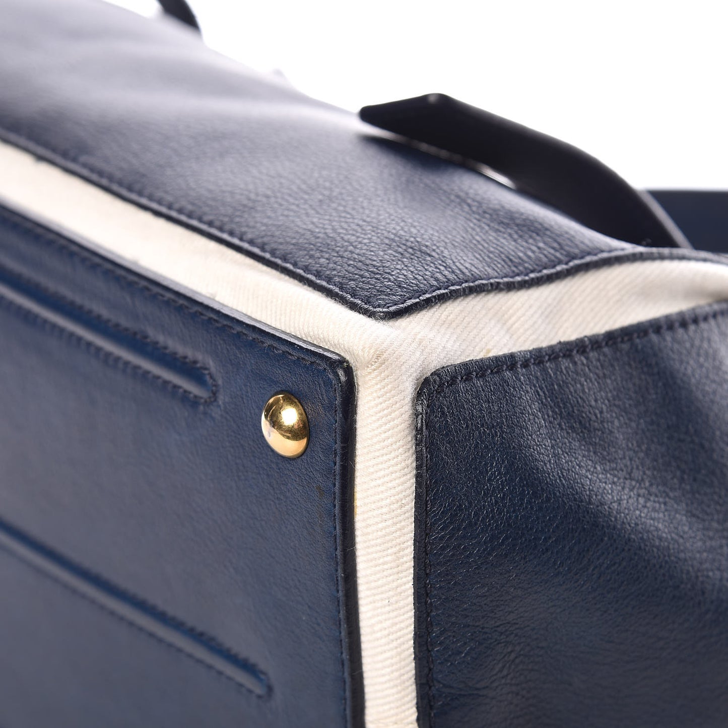 Calfskin Canvas Medium Muse Two Blue