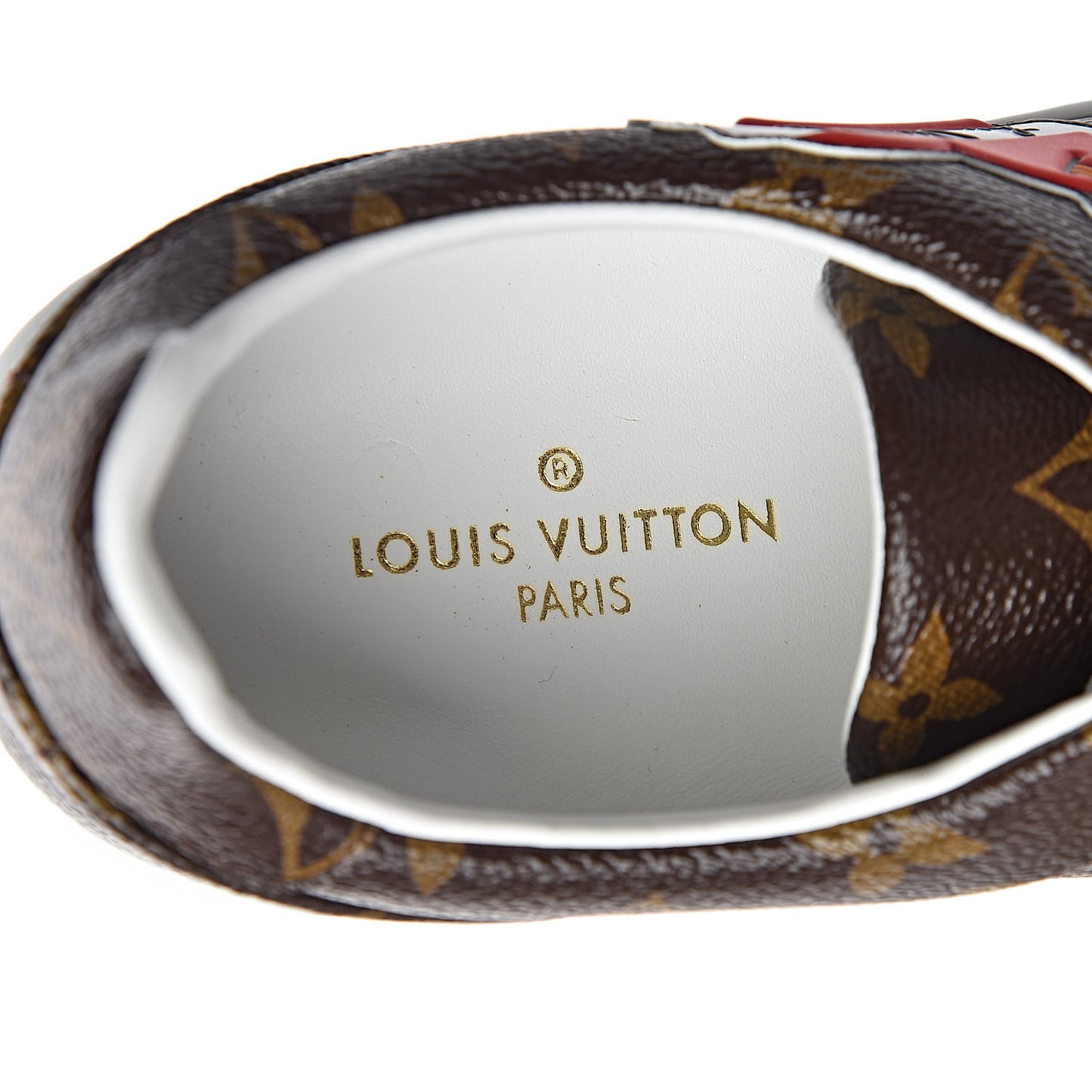 Calfskin Monogram LV Black Heart Sneakers 38 Cacao