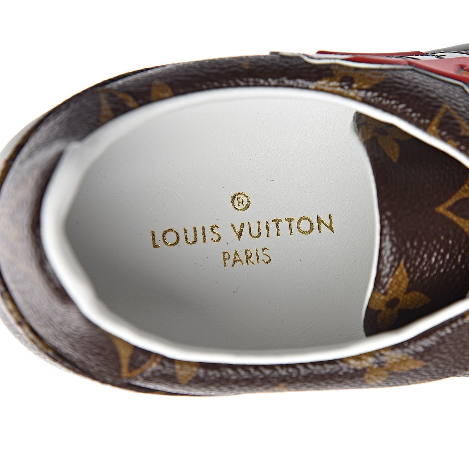 Louis Vuitton Calfskin Monogram LV Black Heart Sneakers 38 Cacao 5 of 8