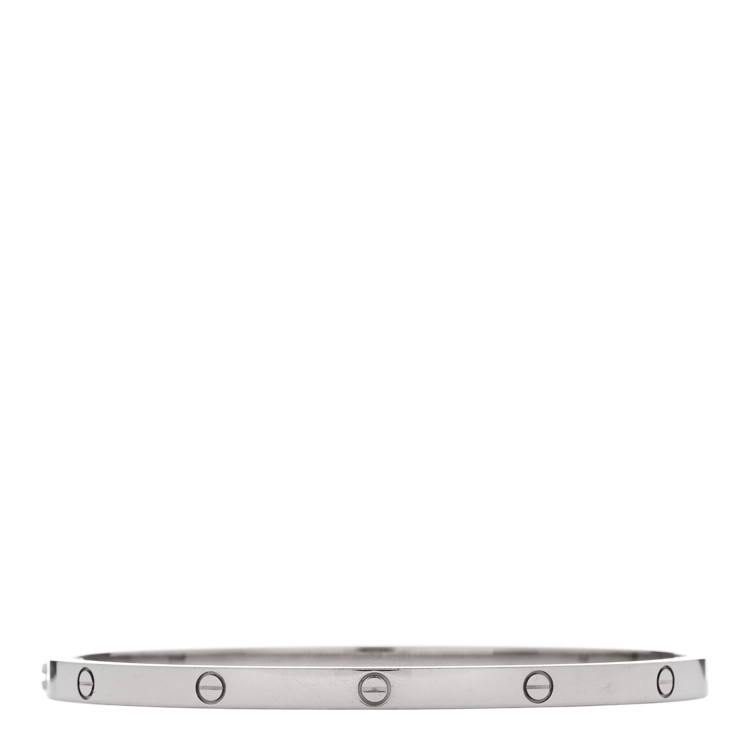 Cartier 18K White Gold Small LOVE Bracelet 17 3 of 8