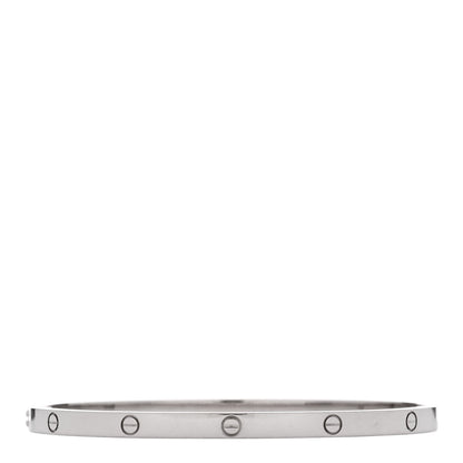 Cartier 18K White Gold Small LOVE Bracelet 17 3 of 8