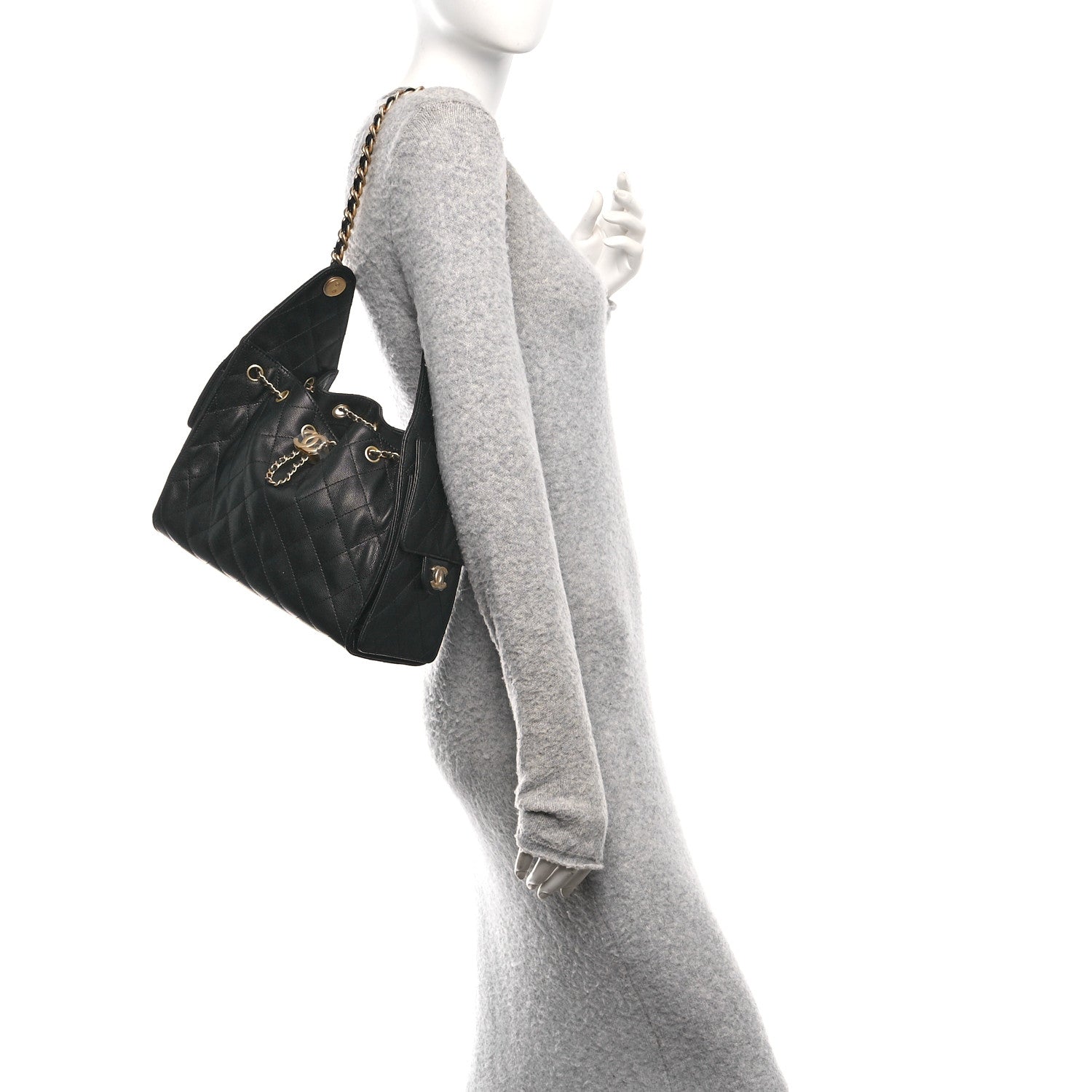 Chanel Caviar Quilted Small Chanel 25 Handbag Black 2 of 11
