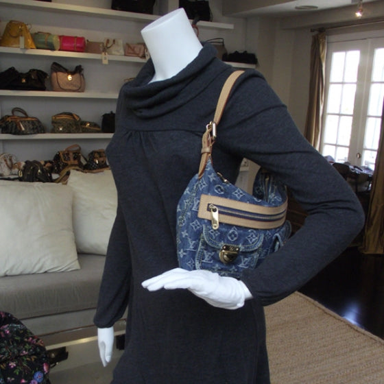Louis Vuitton Denim Baggy GM Blue 2 of 10