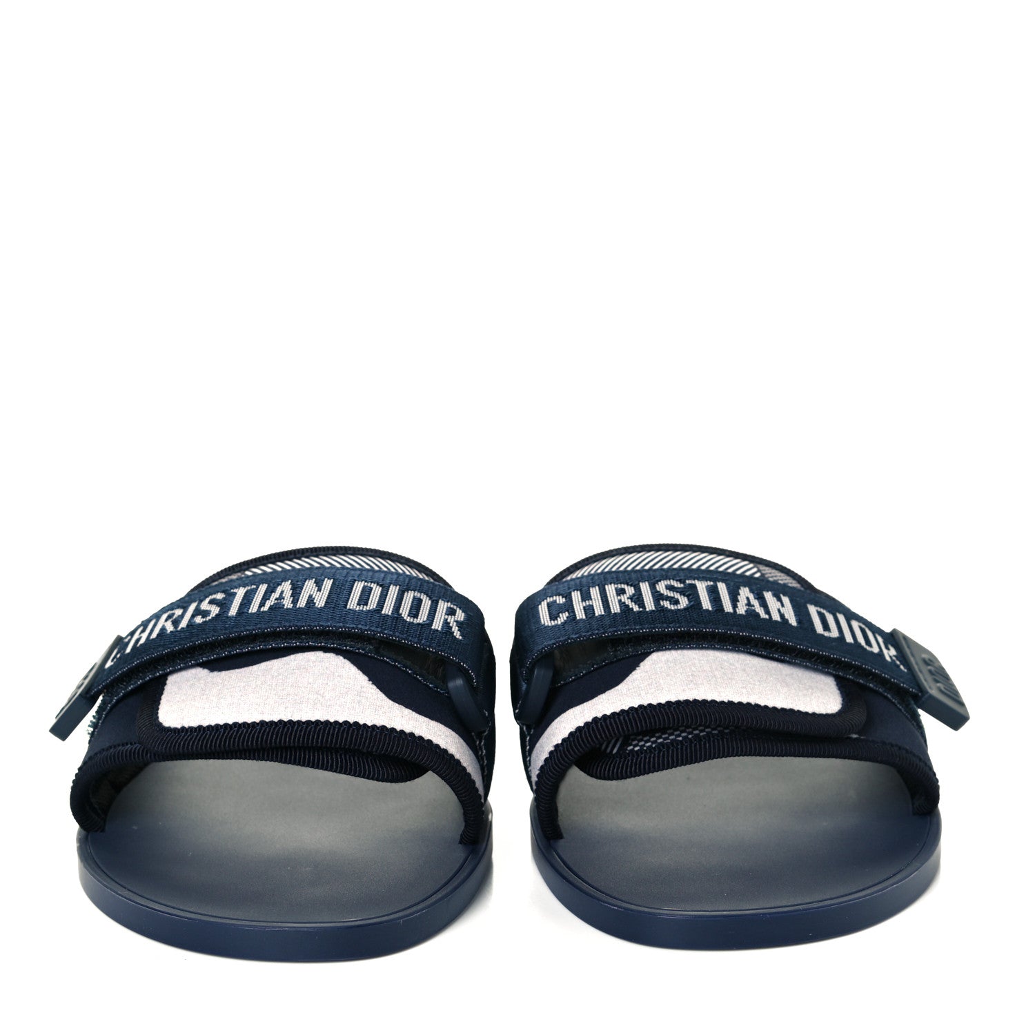 Christian Dior Technical Stretch Fabric Camouflage Dio(r)evolution Slide Sandals 41 Deep Blue 2 of 8