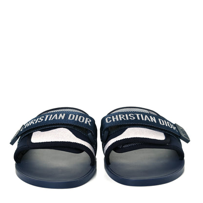 Christian Dior Technical Stretch Fabric Camouflage Dio(r)evolution Slide Sandals 41 Deep Blue 2 of 8