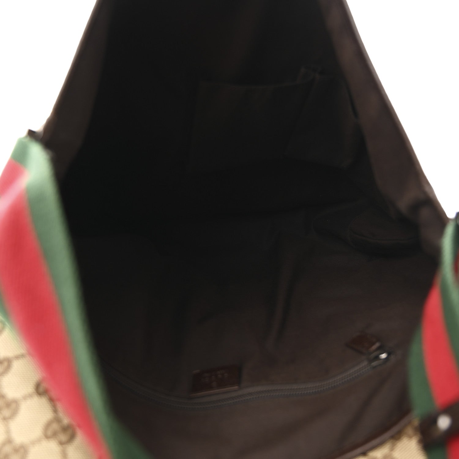 Gucci Monogram Web Medium Flap Messenger Beige Dark Brown 5 of 12