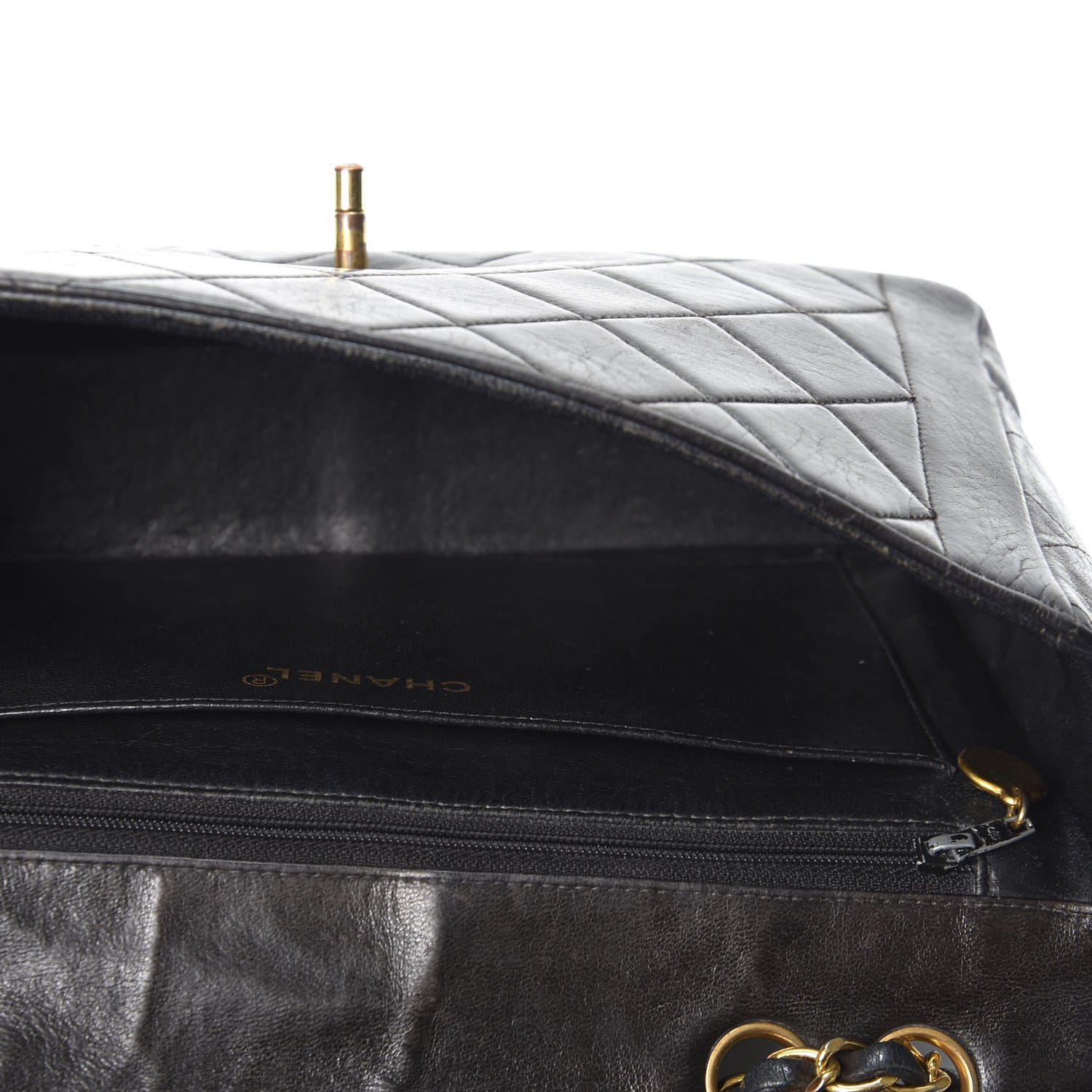 Chanel Lambskin Quilted Medium Single Flap Black 4 of 10