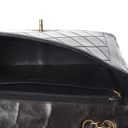 Chanel Lambskin Quilted Medium Single Flap Black 4 of 10