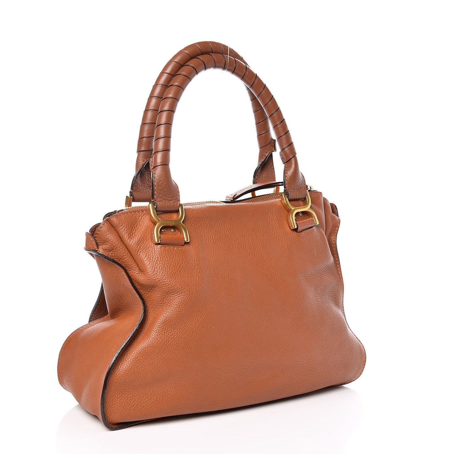 Calfskin Medium Marcie Satchel Tan