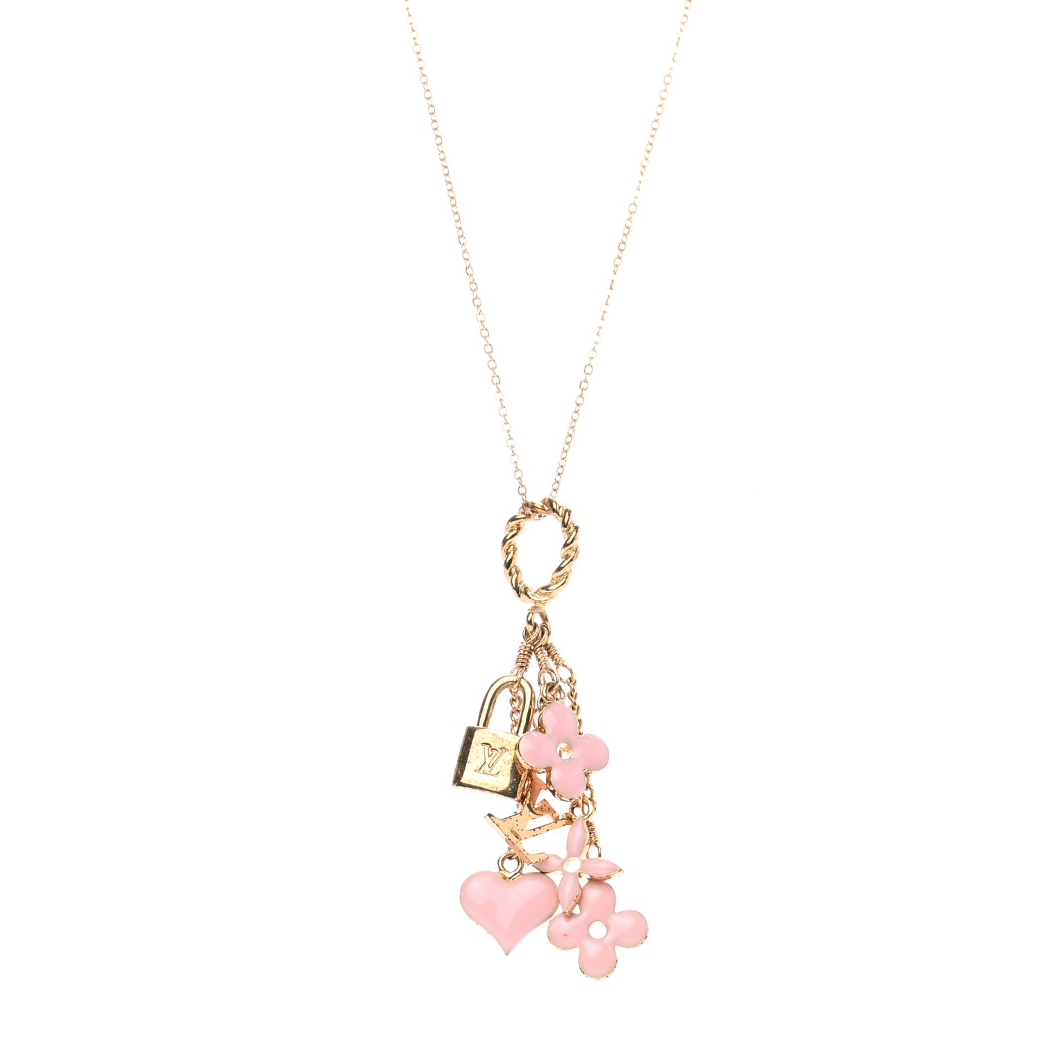Louis Vuitton Sweet Monogram Pendant Necklace Pink 1 of 5