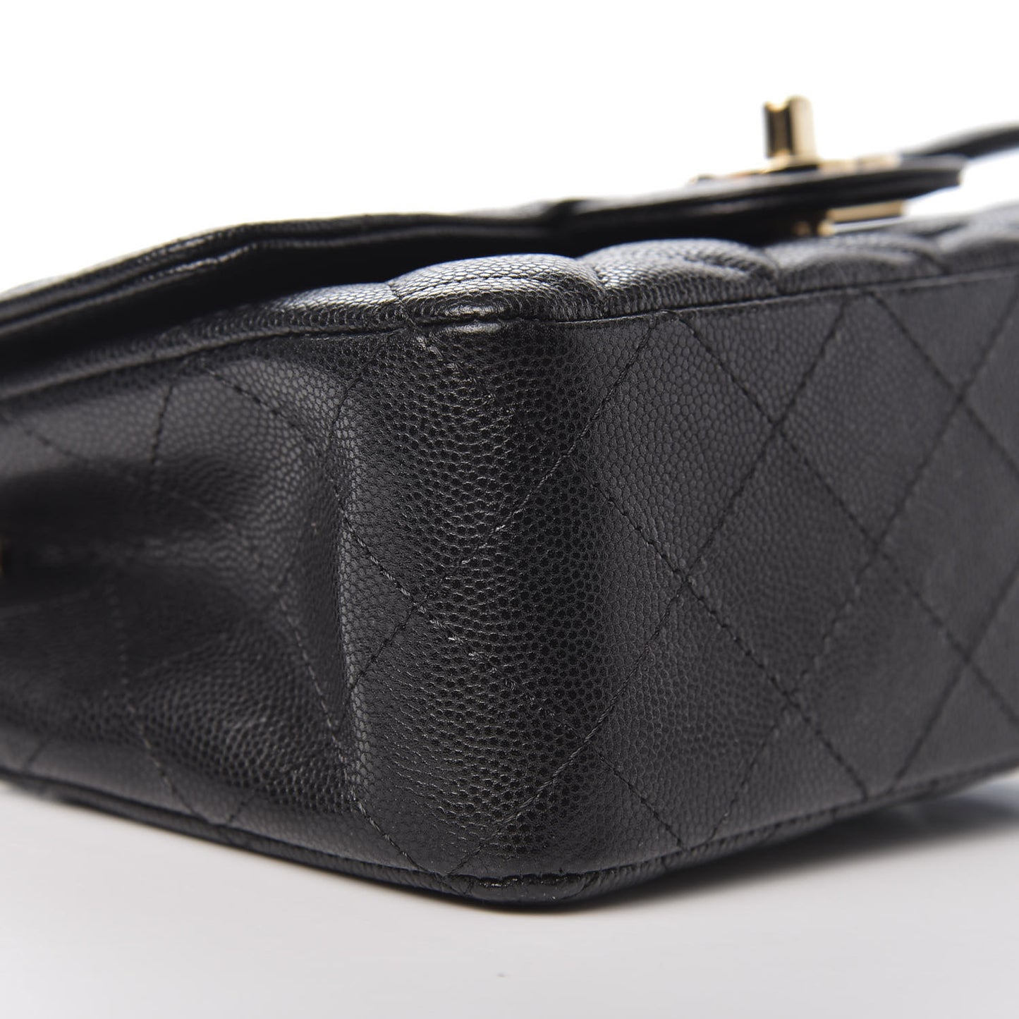 Caviar Quilted Mini Rectangular Flap Black