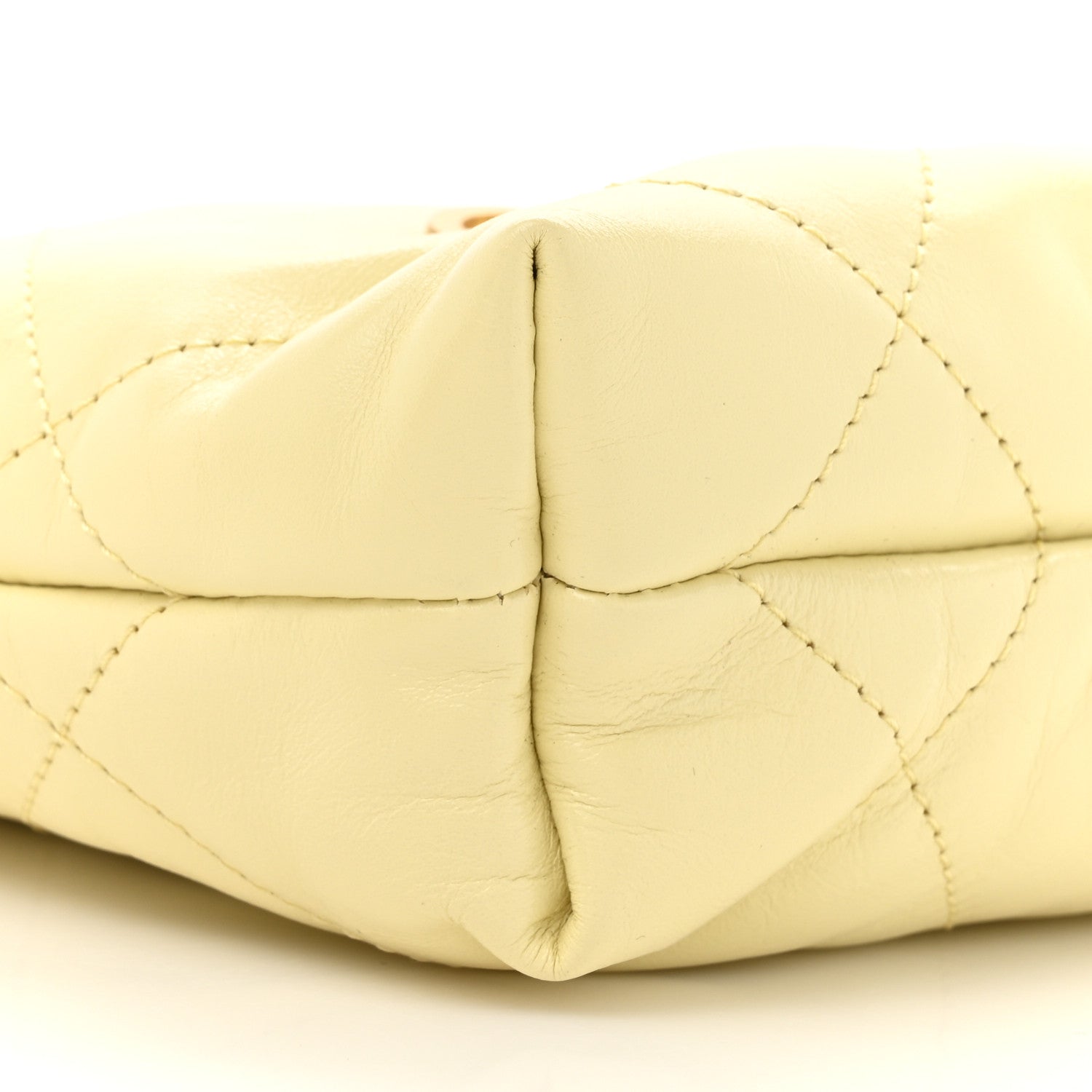 Chanel Shiny Calfskin Quilted Mini Chanel 22 Light Yellow 10 of 10