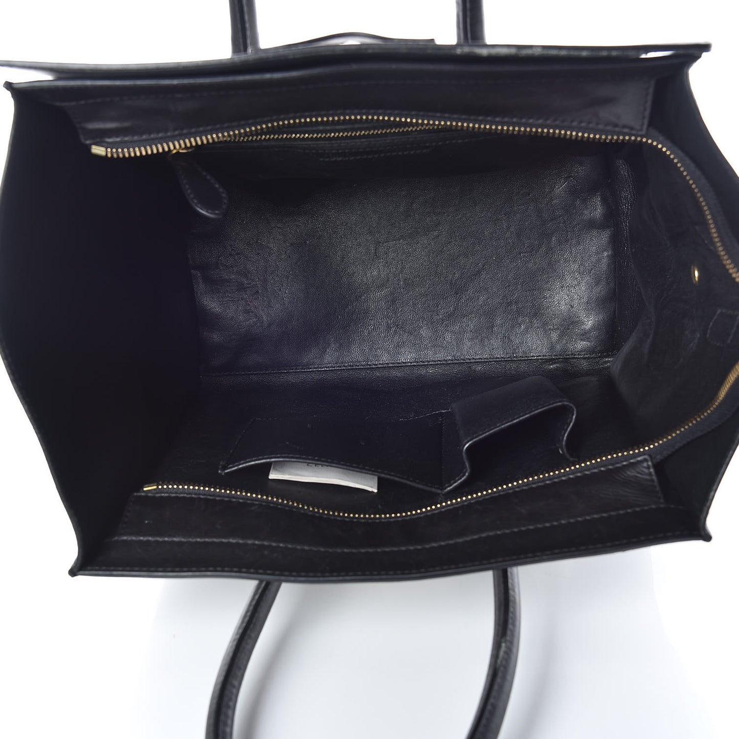 Smooth Calfskin Shrunken Lambskin Mini Bi-Color Luggage Black White