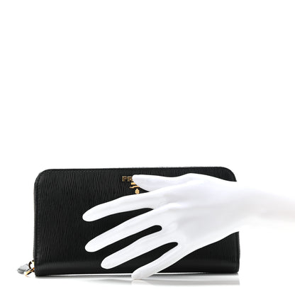 Prada Vitello Move Zip Around Wallet Black 2 of 7